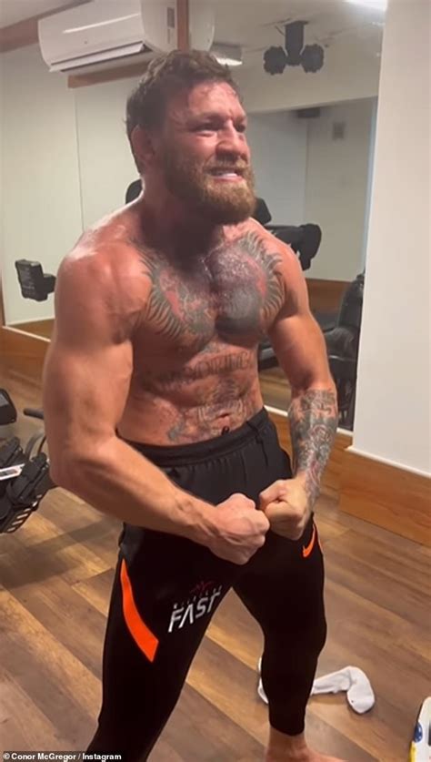 conor mcgregor shirt off.